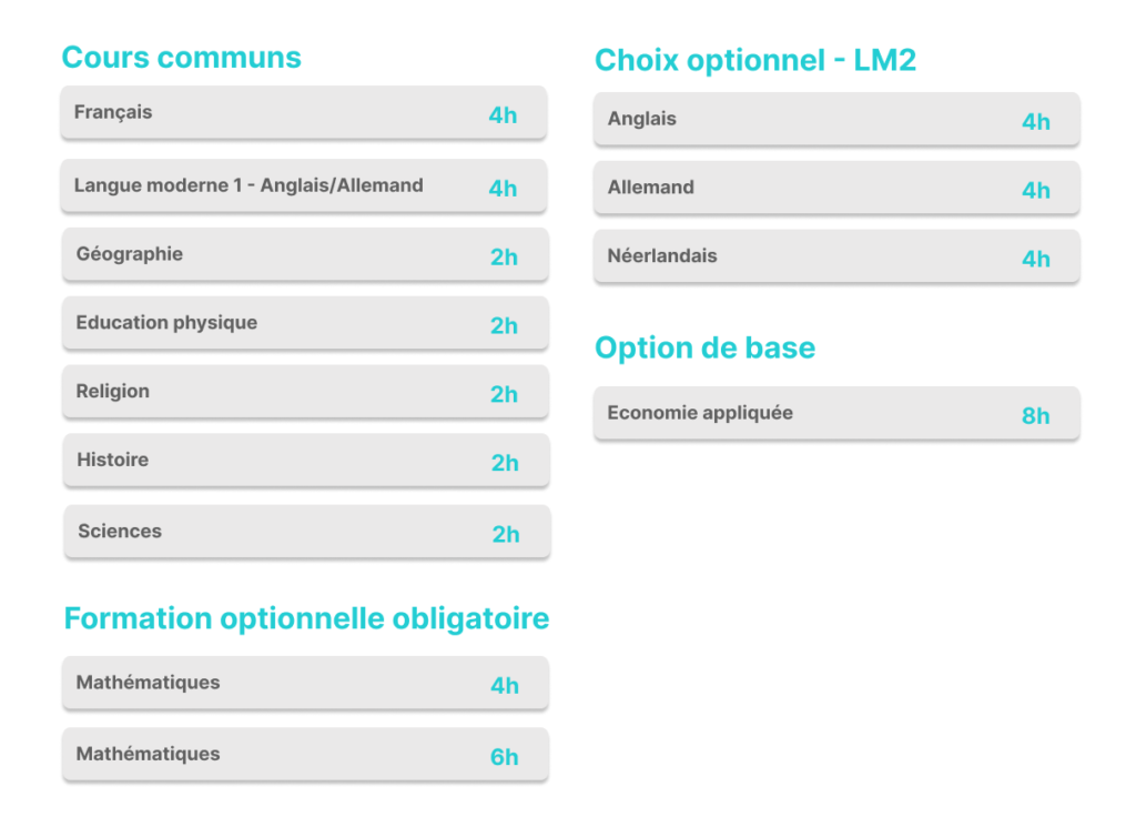 Grille horaire Grille horaire